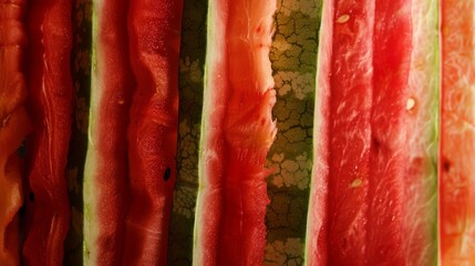 striped background from watermelon skins