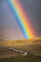 rainbow over the mountains