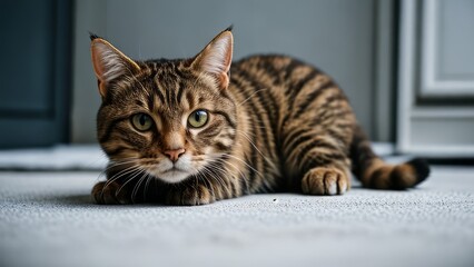 portrait of a cute cat animal