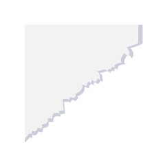 Blank Ripped Paper Corner Border Design