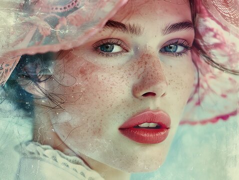 Frame a close-up perspective of a vintage-inspired fashion trend blending with the psychological concept of nostalgia Incorporate unexpected camera angles to evoke a sense of longi