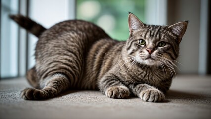portrait of a cute cat animal