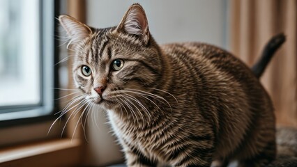 portrait of a cute cat animal