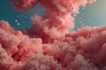 pink clouds and sky