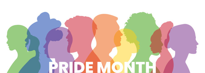 Pride Month banner.Vector illustration.