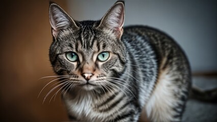 portrait of a cute cat animal