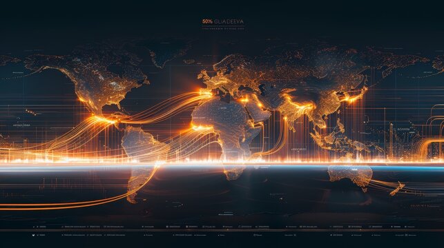 5g global density map in slack blue tone for worldwide communication network analysis