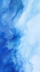 Indigo background abstract water ink wave, watercolor texture blue and white ocean wave web, mobile graphic resource for copy space text 