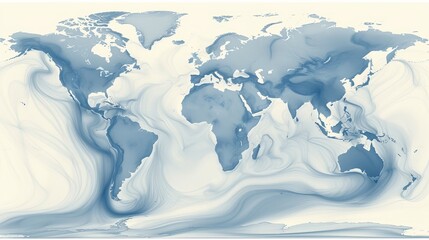 5g global density map in sleek blue tone for telecommunication technology concept