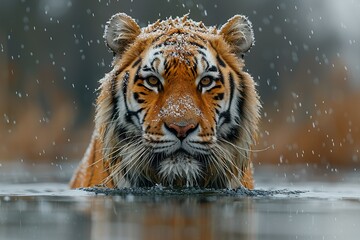 tiger in the river