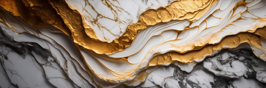 Golden Symphony in Marble