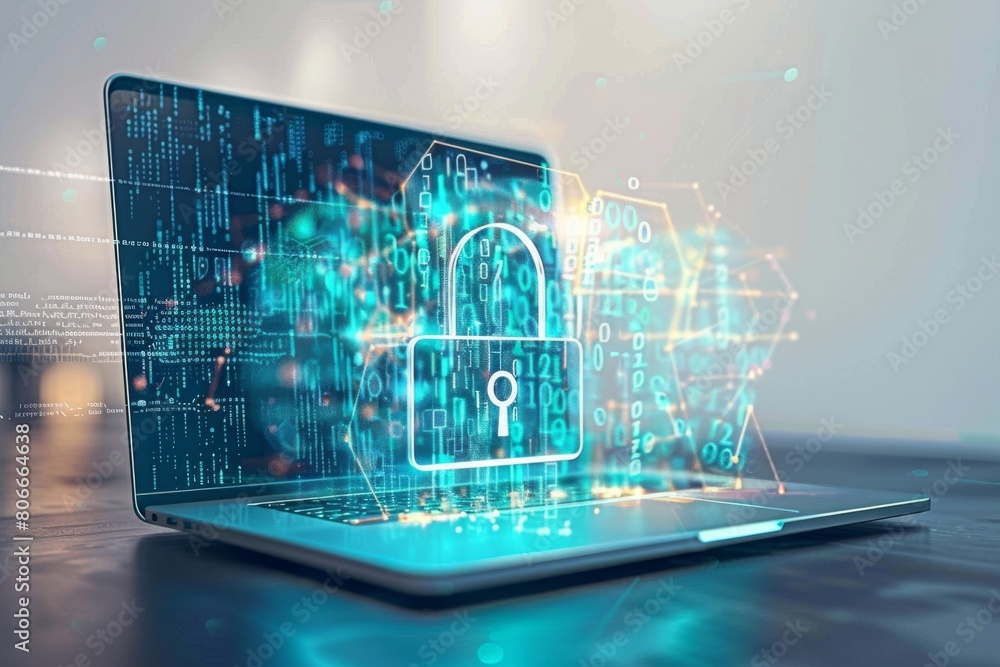 Aufkleber international cyber security protection ensures encrypted digital data management on secure platform