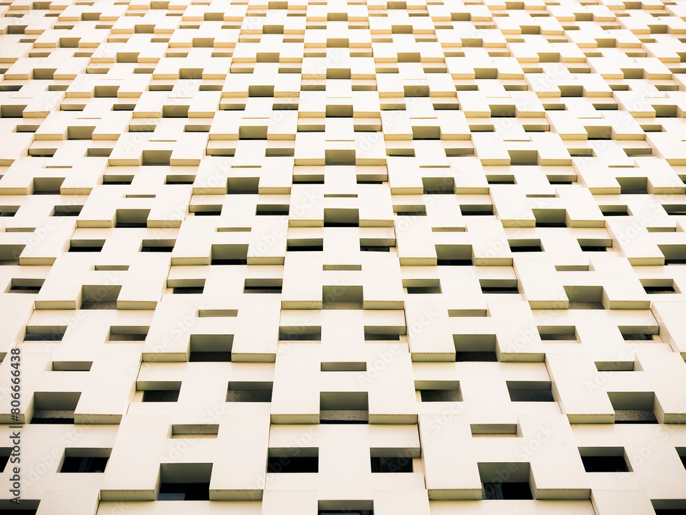 Poster white wall geometric pattern modern architecture details art background