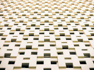 White wall Geometric Pattern Modern Architecture details Art background