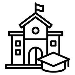 University  Icon Element For Design