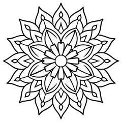 Stunning Mandala Vector Template For Intaglio 