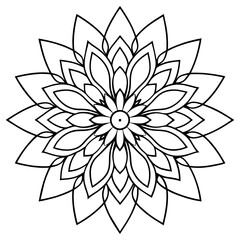 Fototapeta premium Stunning Mandala Vector Template For Intaglio 