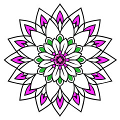 Fototapeta premium Stunning Mandala Vector Template For Intaglio 