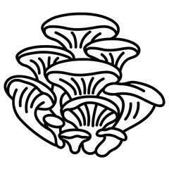 mushroom line icon