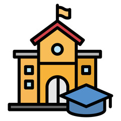 University  Icon Element For Design