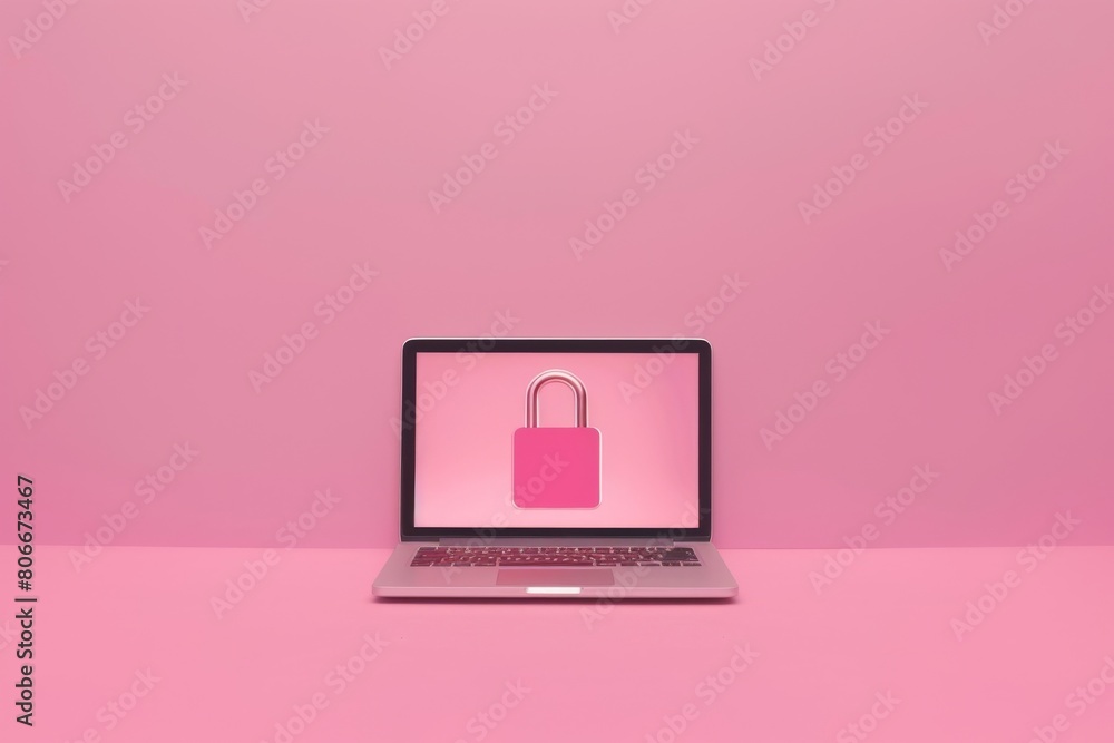 Poster secure operations in business include cyber locks, network security, and cloud solutions to protect 
