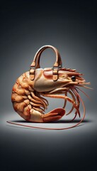 Fashion Handbag Made from Pink Prawn Concept