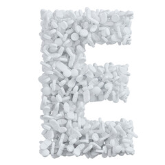 Fototapeta premium Alphabet made of white pills, letter A