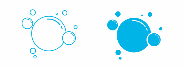 Flat design bubble soap vector icon