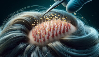 Human Hair Transplant Concept. Abstract concept.