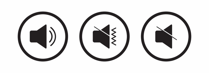 vector Audio Speaker Volume Icons
