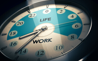 Fototapeta premium Work-life balance. Work hours 8 to 5 concept.