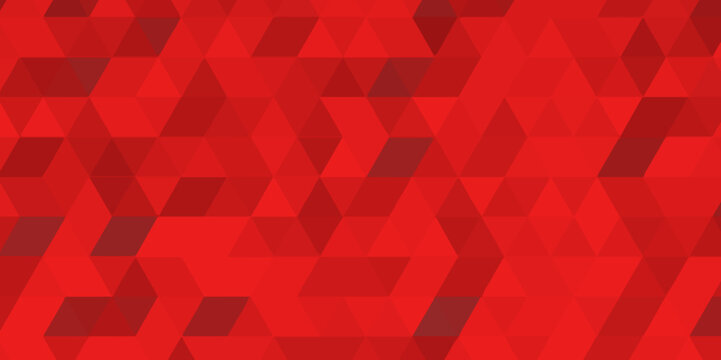 Red vector digital technology polygon pattern background .Abstract modern geometric low poly pattern .red polygon mosaic technology background design .