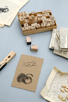 DIY rubber stamped greeting card