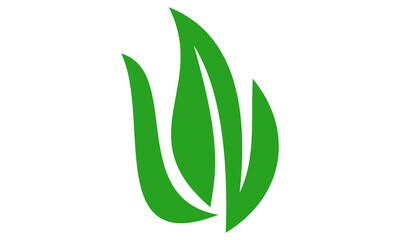 green leaf logo vector