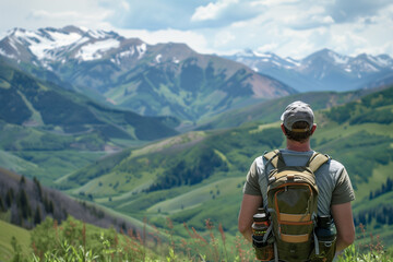 hiker with backpack