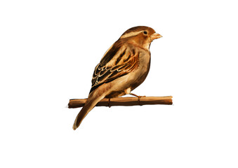 Cute sitting little house sparrow song bird