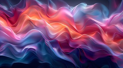 Obraz premium Vibrant 3D Abstract Background Radiating with Organic Energy and Multicolored Patterns