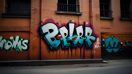 graffiti in a bad area of the city background