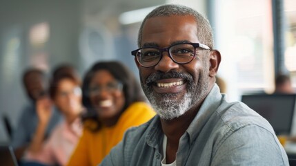 Obraz premium Portrait of a Smiling Senior Professional