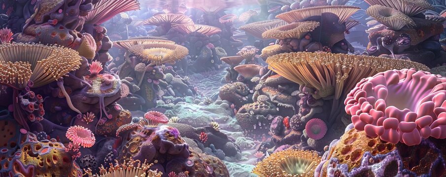 A beautiful and vibrant coral reef, full of life and color