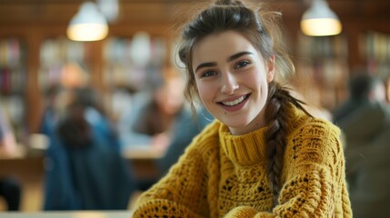 Radiant Smile in Cozy Sweater