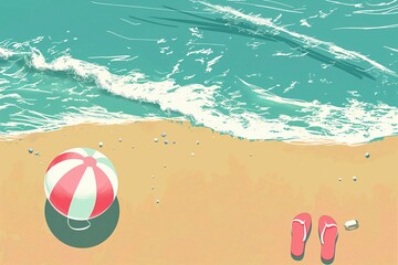 Fototapeta premium Vintage Coastal Escape
