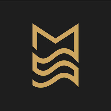 Initial Letter Monogram MS Logo design