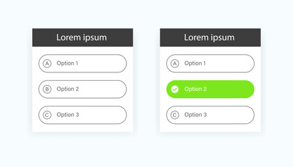 Fototapeta premium Voting Button Icons. Voting Mockup Menu. Flat Style. Vector icons
