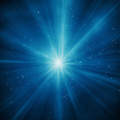 blue starburst rays background