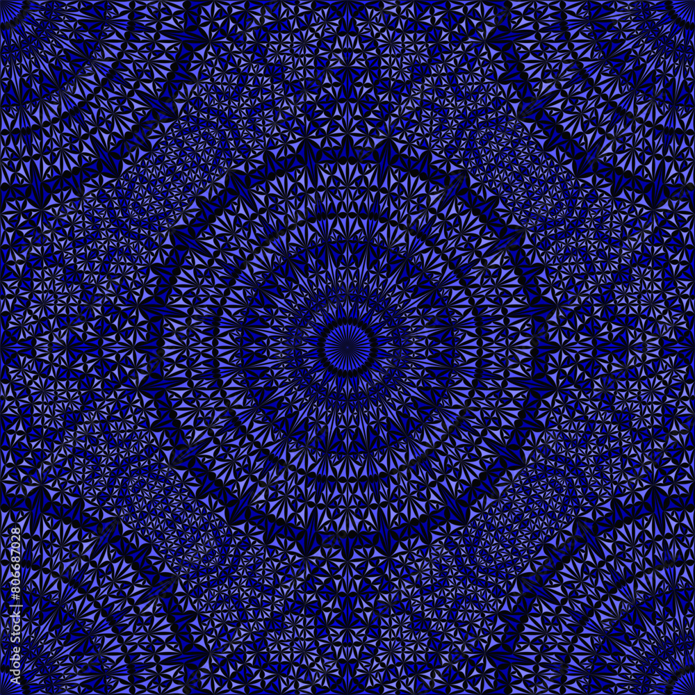 Poster bohemian abstract polygon mandala pattern design - kaleidoscope vector background illustration