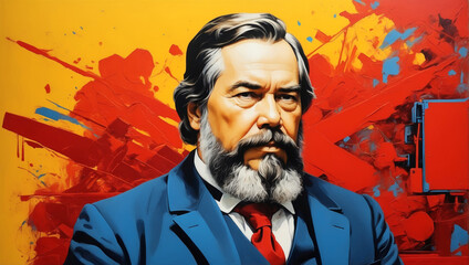 A portrait of Friedrich Engels