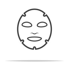 Beauty facial mask outline icon transparent vector isolated