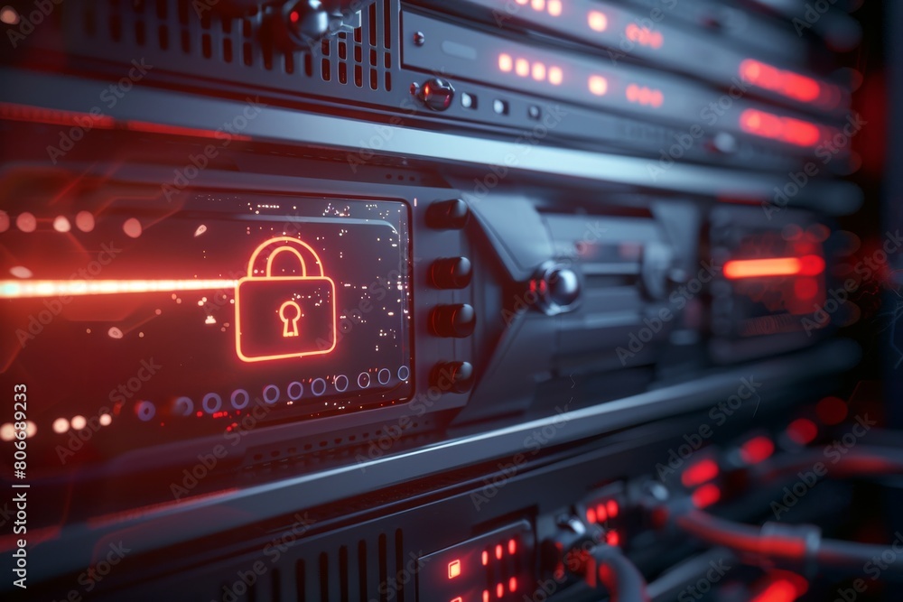 Poster advance your network's security with robust antivirus protection and comprehensive data encryption.