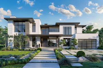 modern home with clean lines